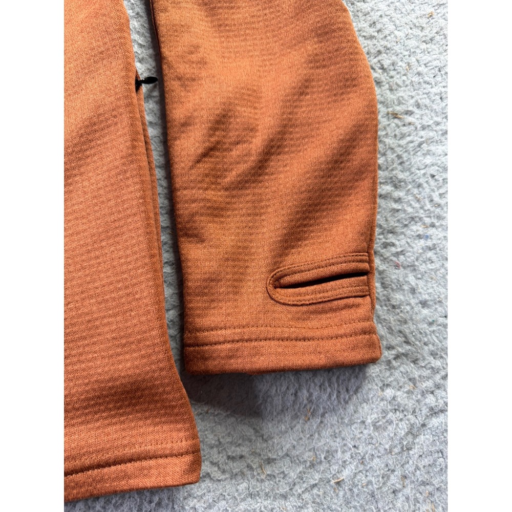 Coalatree The Baseline Midlayer Hoodie Orange Full Zip Waffle Knit Fleece Mens S - Picture 6 of 10
